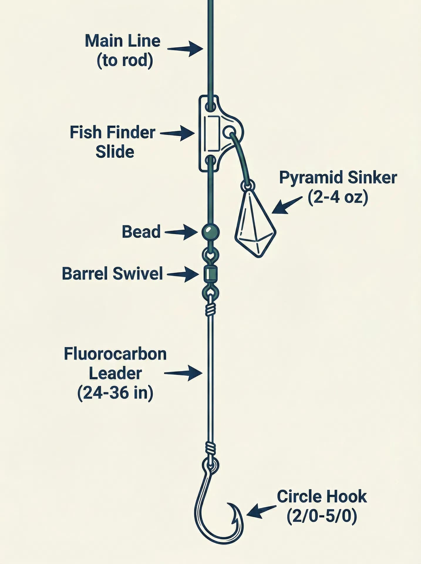 Diagram of the Fish Finder Rig